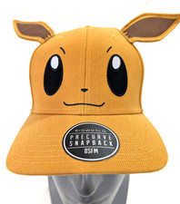 Official Nintendo Pokemon Eevee Original Snapback Cap Hat Big Ears Bioworld