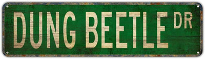 Metal Tin Sign DUNG BEETLE DR Funny Vintage Sign Retro Metal Signs for Bedroom K