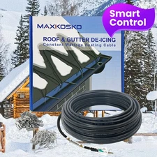 MAXKOSKO 160Ft Roof Snow Melt Cable, Easy Installation