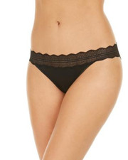 Calvin Klein Women Lace Trim Bikini Underwear Black Size XS