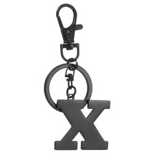 3.15 Inch Letter Keychain, Initial x Keychain for Bag, Black