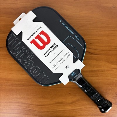 Wilson Cadence Edgeless 16 Carbon Surface Pickleball Paddle Black Blue NEW