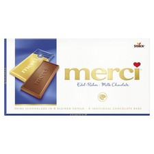  12PACK Merci Fine Milk Chocolate 4 Individual Bars 100g
