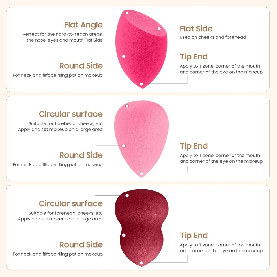 Juego de esponja de maquillaje multicolor de 15 piezas - Licuadora de belleza suave reutilizable sin látex - Imagen 3 de 3