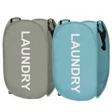 Pop Up Laundry Baskets, 2 Pack Mesh Laundry Hampers Collapsible Clothes Hampe...