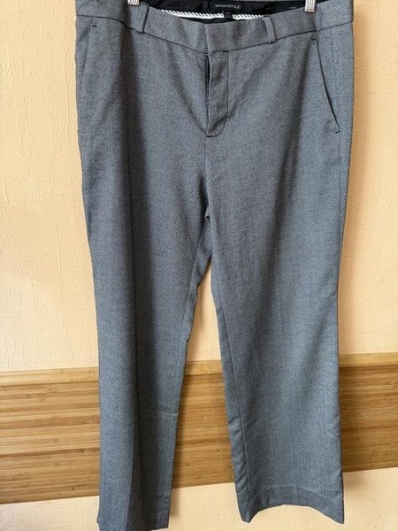 Women Banana Republic Trousers Grey Cotton 42 / XL