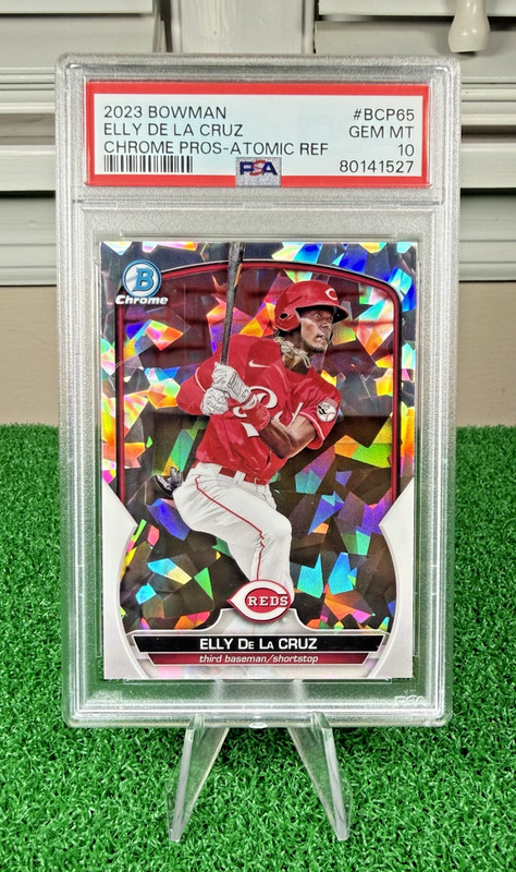 Elly De La Cruz 2023 Bowman Chrome Prospect Atomic Refractor 🔥PSA 10🔥