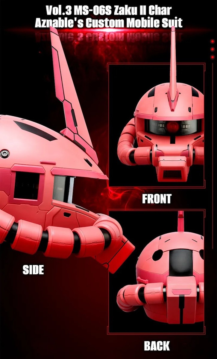 Bandai BN HEAD Collection Gundam Vol.3 MS-06S Char Custom Red Zaku