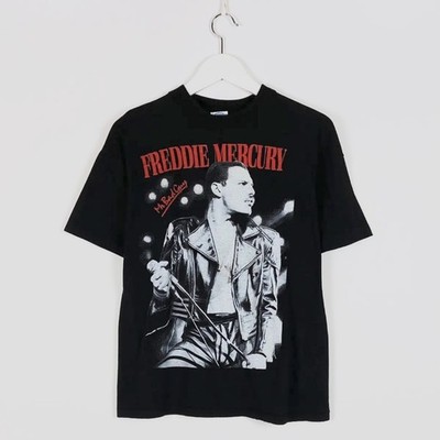 Vintage 90s Freddie Mercury Mr Bad Guy Show Must go On Queen Tee rare rock UK