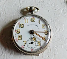 RARE VINTAGE THIEL GERMANY ALARM POCKET WATCH NON RUNNER