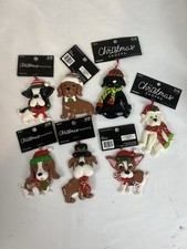 Dog Breed Christmas Ornaments Set of 7 Puppy Holiday Decor 3-4in New