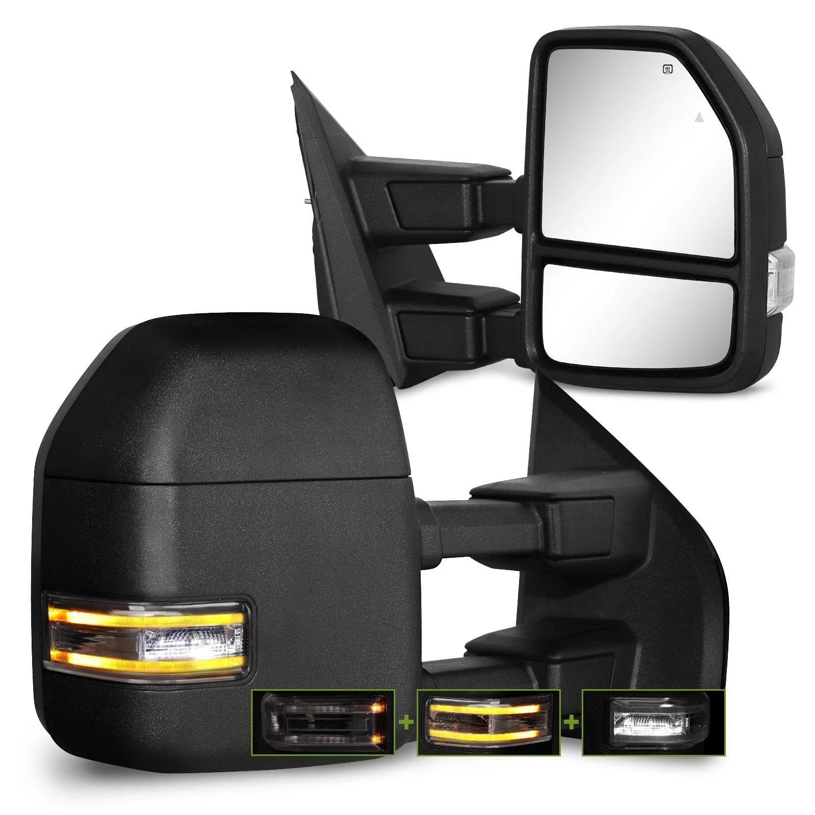 Pair Tow Mirrors for F150 Ford Pickup 2021-2025 F250 2023-2025 DRL & Turn Signal
