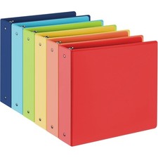 2-Inch 3-Ring Binders with 2 Interior Pockets, Heavy Duty Clear View