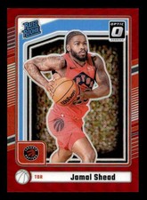2024-25 Donruss Optic Jamal Shead RC /25 Rated Rookie Red #P-246 Toronto Raptors