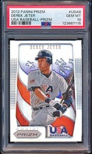 DEREK JETER 2012 PANINI PRIZM USA SILVER REFRACTOR SP #USA8 PSA 10 GEM MINT