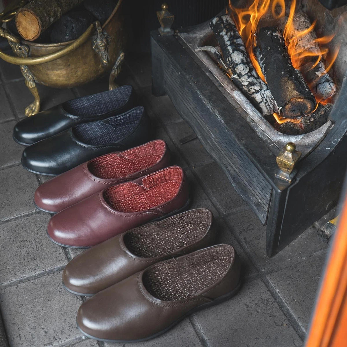 Herren Maverick Komfort Leder 'Hausschuhe'