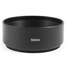 Standard Black Metal Lens Hood 55mm for Screw-in Mount Camera