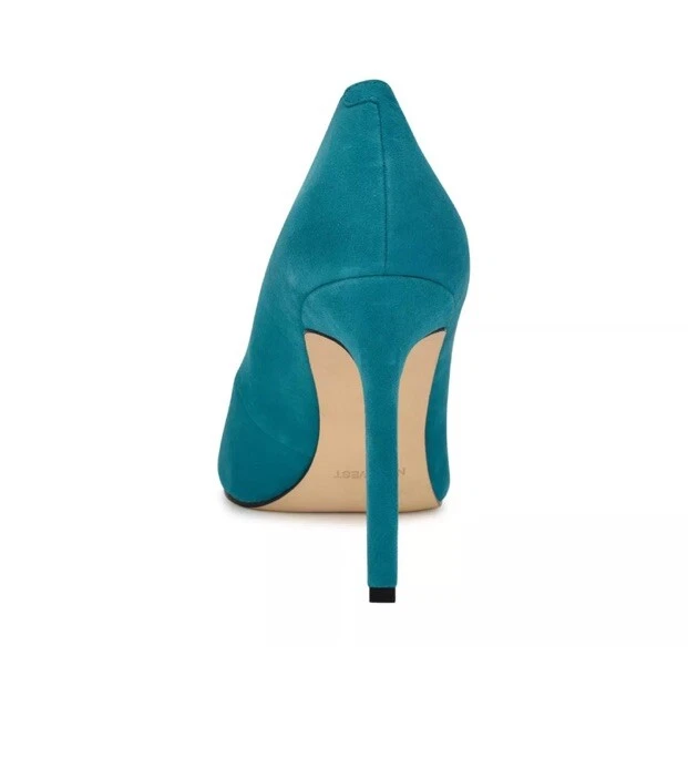 👠😎💚Sapatos sociais femininos Nine West Tatiana turquesa bomba tamanho 5.5 NOVO - Imagem 2 de 4