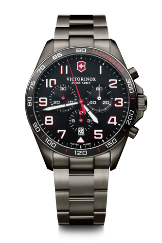 Victorinox FieldForce Sport Chronograph 42 MM Analog Quartz Black Watch 241890