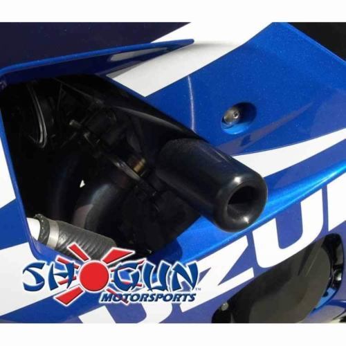 Suzuki 2004-2005 GSXR750 GSXR-750 Shogun Frame Sliders No Cut Version Black - Picture 1 of 1