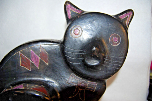 Manuel Felguerez Cat Mid Century Folk Art Ceramic Sculpture Figurine 8.5" w Tag - Picture 3 of 12