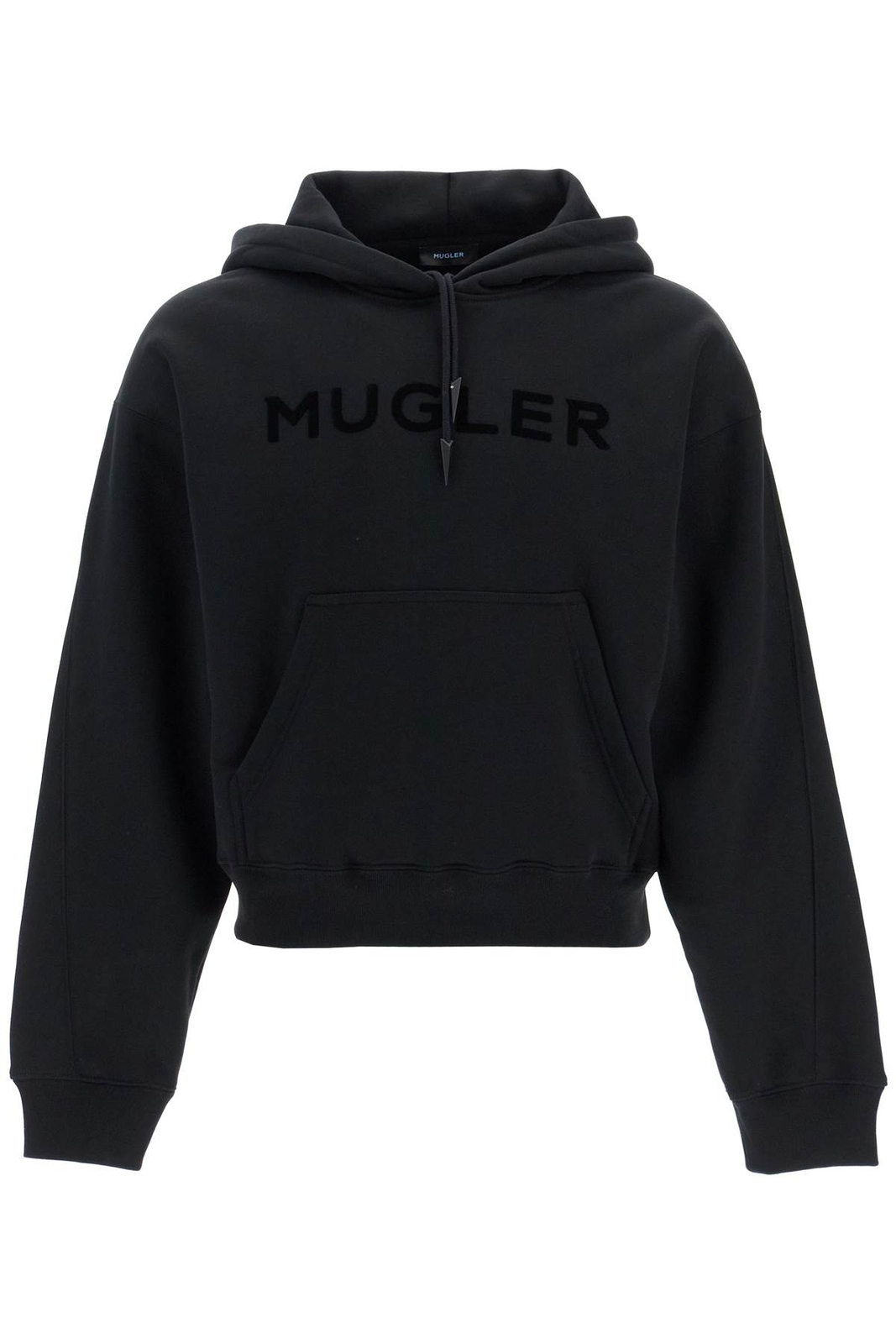 Толстовка с флокированным логотипом MUGLER Men Tg. M 24F3SW0078640 1999 ЧЕРНАЯ