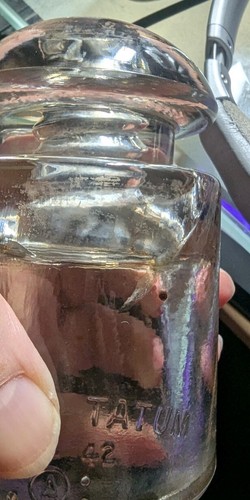 2 Isolatoren Whitall Tatum 10-42 W A eingekreiste Punkte -CSC-eine Rille - klar & pink - Bild 11 von 11