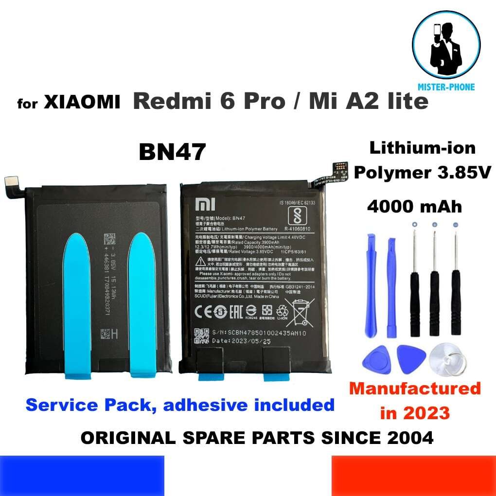 Batterie BN47 Xiaomi Mi A2 Lite pour rester connecté toute la journée en voyage