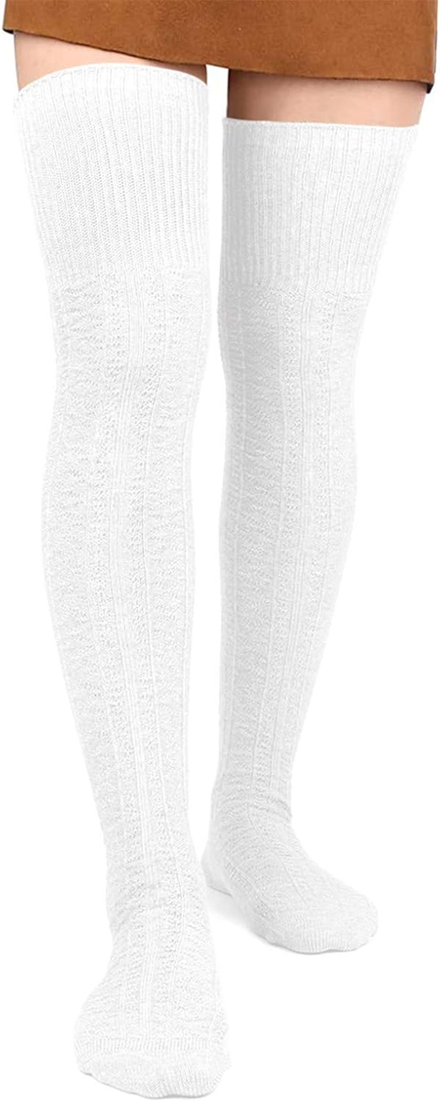 Socks Thigh High Extra Long Cotton Knit Warm Thick Boot Stockings Leg Warmers-image