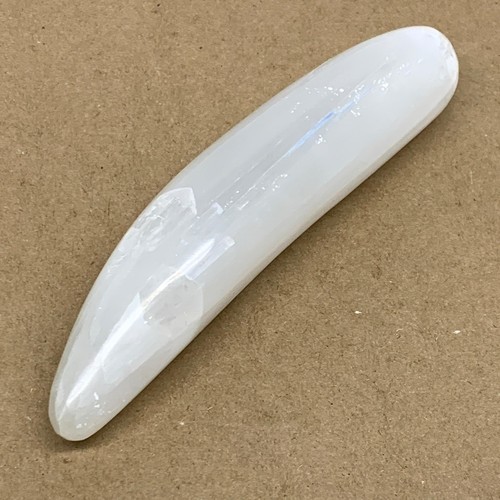 0.69 lbs, 7"x1.4", Natural Solid Selenite Crystal Wand Polished, B36500 - Picture 9 of 12