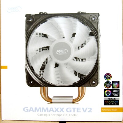 New DeepCool GAMMAXX GTE V2 (12-Volt RGB Version) CPU Cooler (New-In-The-Box)
