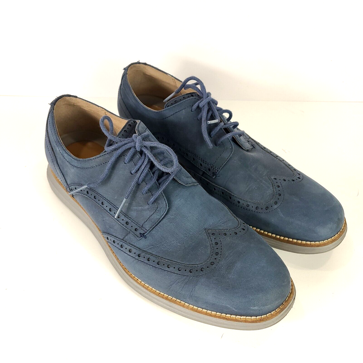 Cole Hann Original Grand OS Mens Mesh Brogue Suede Size 12  display picture 2