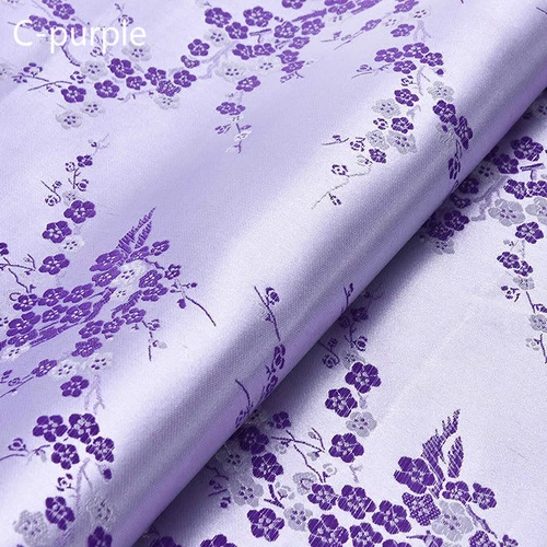 Costume costume cinese seta raso tessuto floreale tang vestito cheongsam al metro rosso - Foto 40 di 45