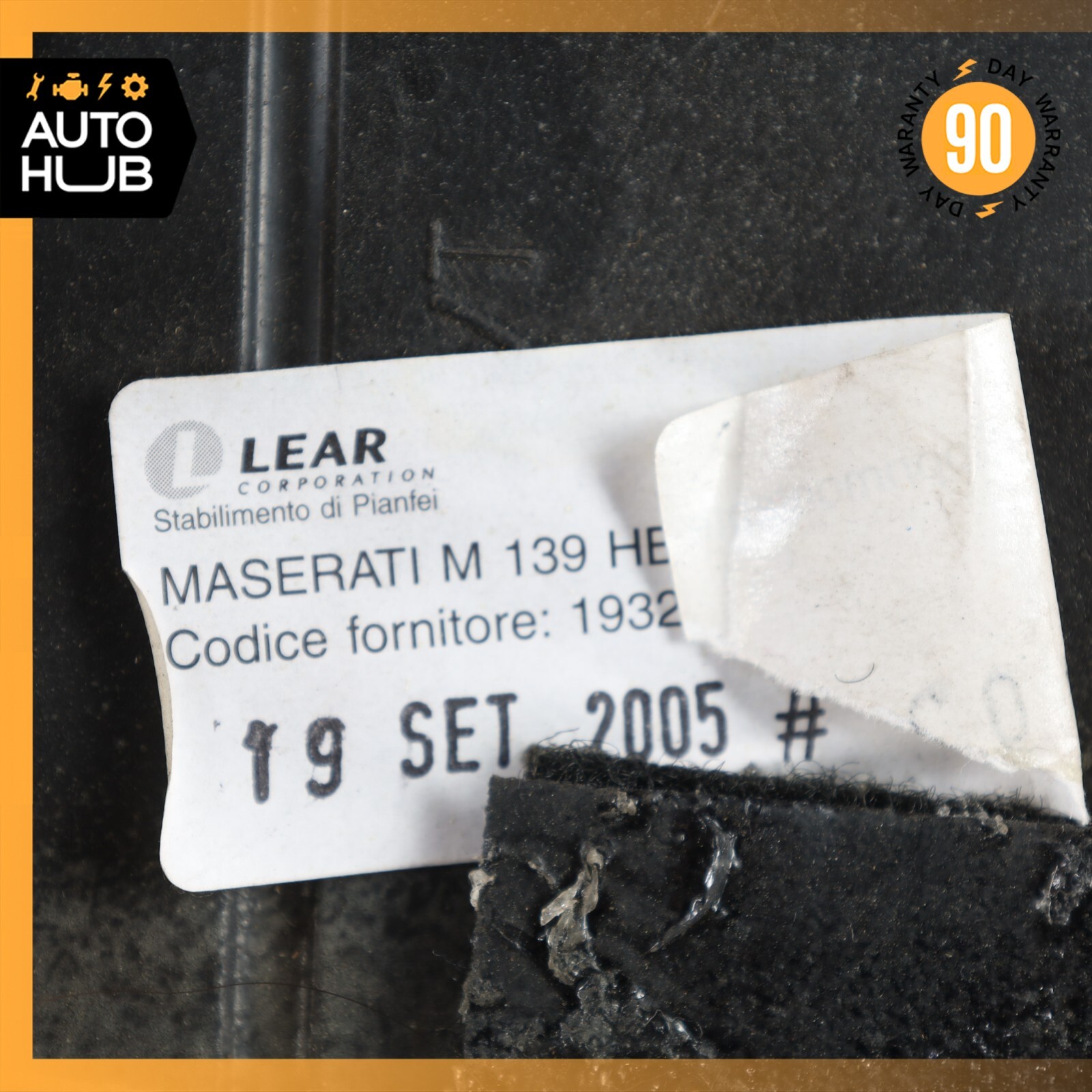 03-13 Maserati Quattroporte M139 Rear Left Quarter Upper C Pillar Suede OEM