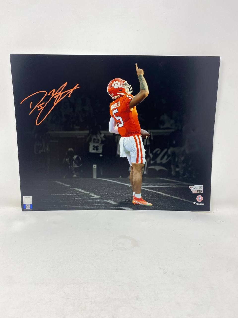DJ Uiagalelei Autographed Signed Clemson Tigers 11x14 Photo FANATICS - NCAA College Football 