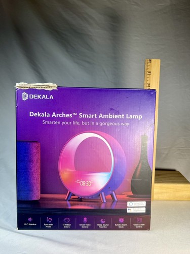 DEKALA Smart Lamp Alarm Clock Color Changing Speaker White Noise Bluetooth App - Picture 6 of 6