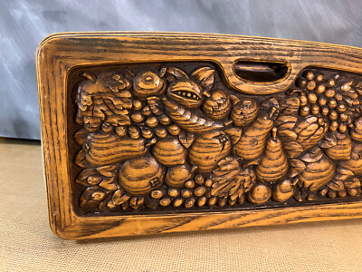 Burlington Crafts Metal Bread Box Cream/Tan Faux Wood Front Made