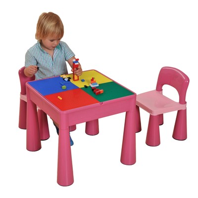 pink lego table
