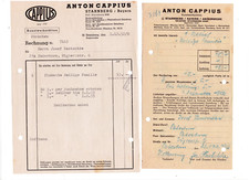 3x stara rachunek warsztatu sztuki Anton Cappius w Starnbergu z 1952 i 1957 roku