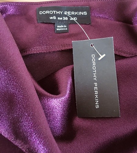 £30 • Dorothy Perkins • Purple Trim Strap Cami Cowl Cami Top Sz 10 UK /36”. #6 - Picture 3 of 7