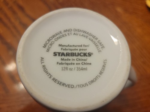Two Starbucks Christmas Holiday 2013 Coffee Mug Poinsettia Snowflake Star 12 oz - Picture 3 of 3