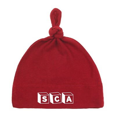 Personalized Newborn Hat | Cute Warm Baby Hats |  Initials Top Knot Baby Hats