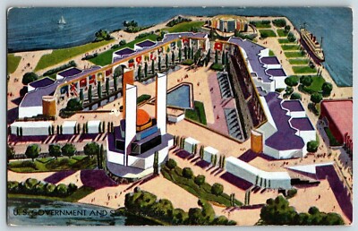 Postcard~ US Government & States Group~ Chicago's 1933 International Expo
