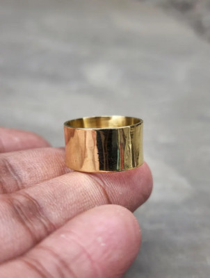 Handmade Solid Brass Ring Bohemian Brass Wide Band Ring Thumb Ring All Size DK46