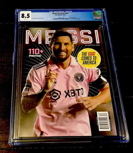LIONEL MESSI ROOKIE MLS COVER 2023 INTER MIAMI USA WORLD CUP RARE POP CGC 8.5