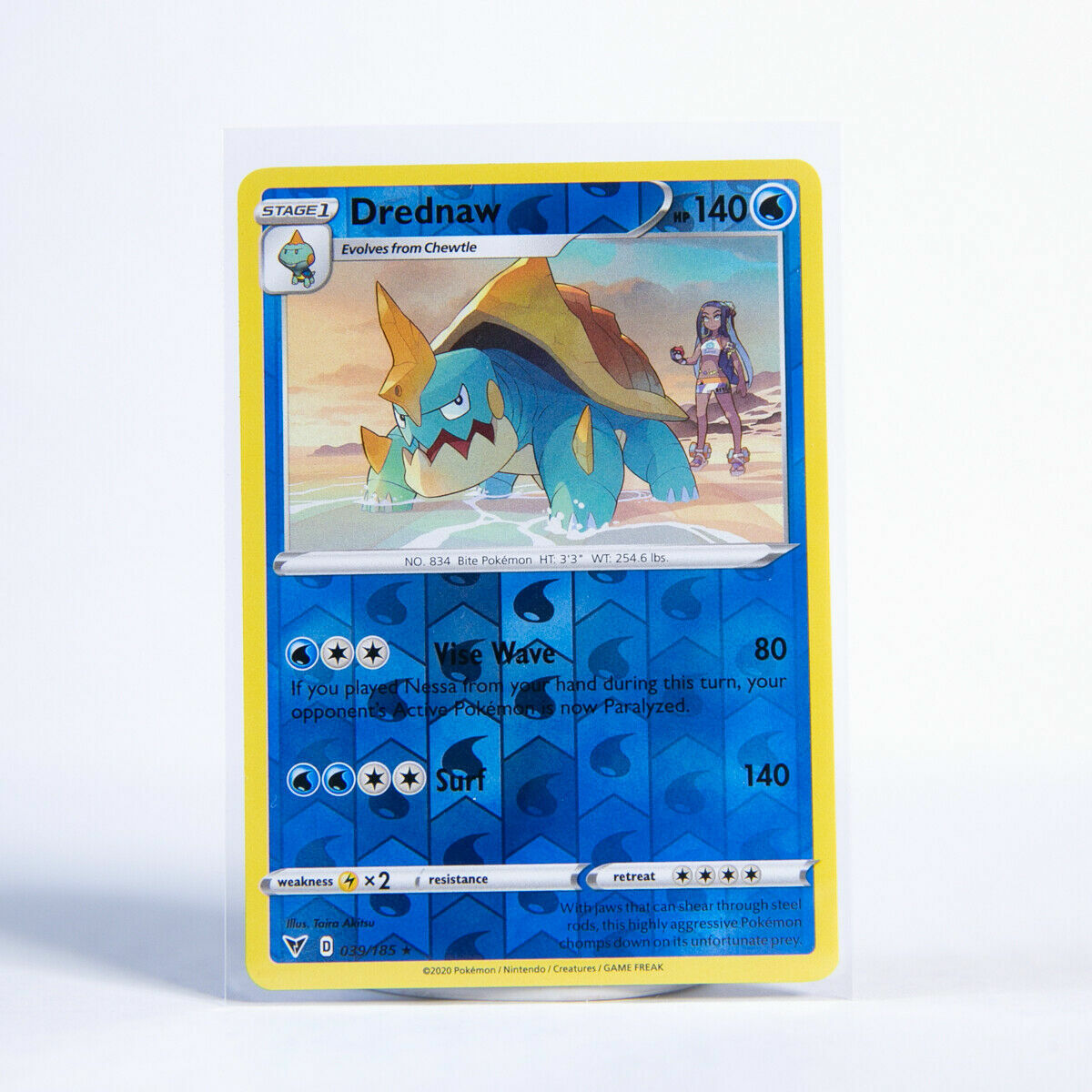 Pokemon - Drednaw - 039/185  - Reverse Holo Rare - Vivid Voltage - NM/M - New