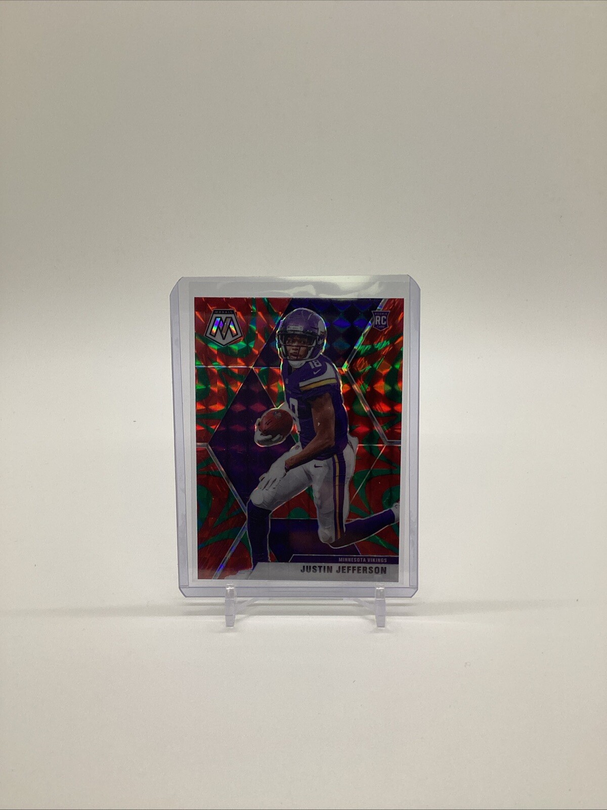 2020 Panini Mosaic Justin Jefferson Rookie Prizm Reactive Green #209