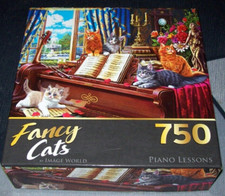 CraZArt Jigsaw Puzzle  Fancy Cats PIANO LESSONS 750 pcs  COMPLETE