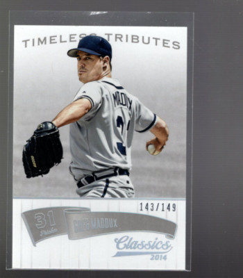 A5575- 2014 Classics Timeless Tributes Silber #57 Greg Maddux / 149 - Nm-Mt