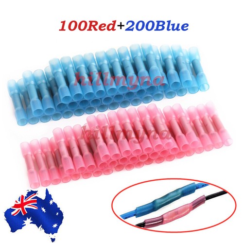 400/100PCS Heat Shrink Wire Connectors Waterproof Butt Terminal Crimp Splice Kit - Picture 33 of 36